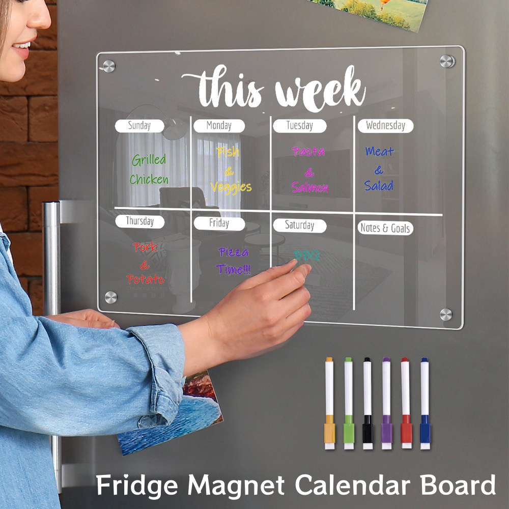Baby Food Schedule - Fridge Magnet Calendar Board Weekly Planner