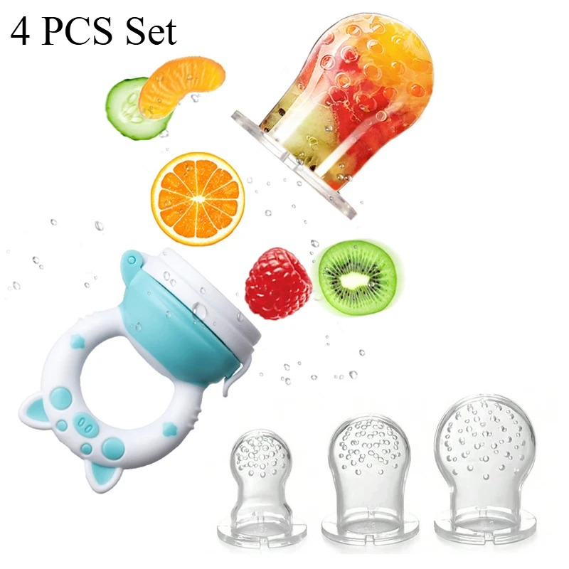 Baby Food Product - 4pcs/set Silicone Fruit & Vegetable Feeder