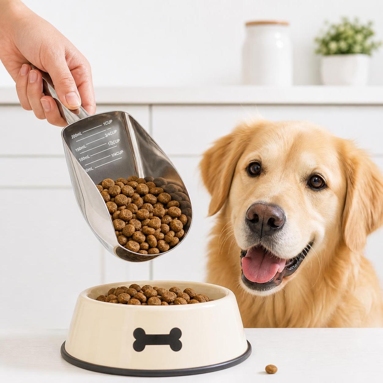 Self Feed Spoon - Stainless Steel Pet Food Scoop Long