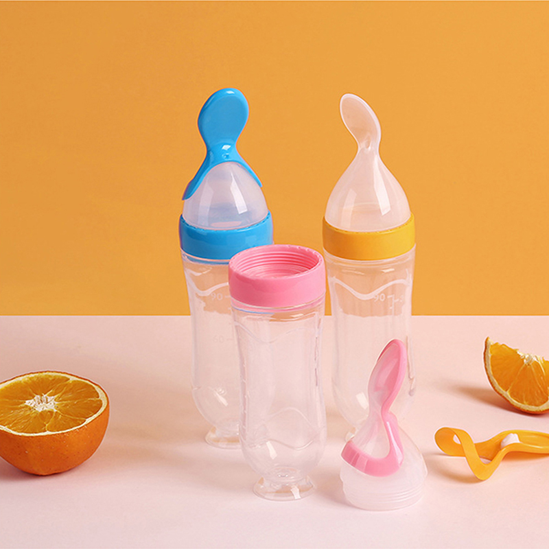 Self Feed Spoon - Squeezing Feeding Bottle Silicone Newborn Baby