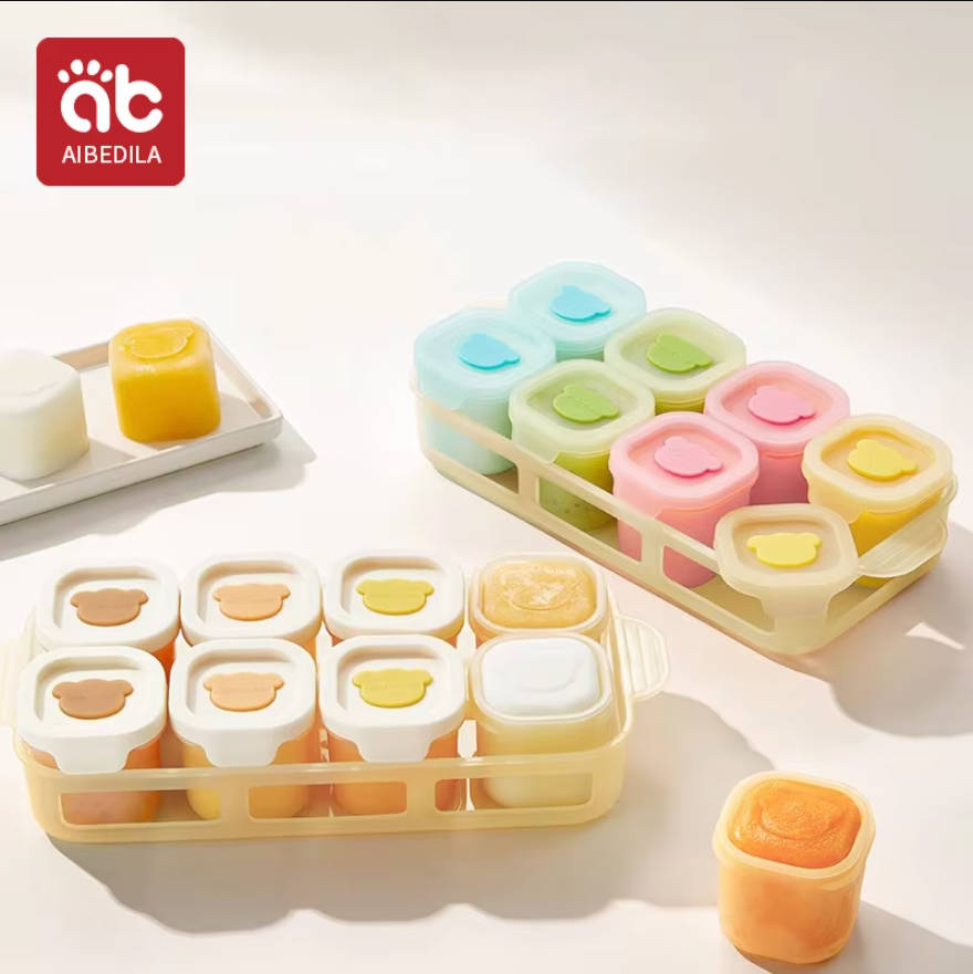 Baby Food Glass Jars - AIBEDILA Baby Silicone Food Freezer Tray