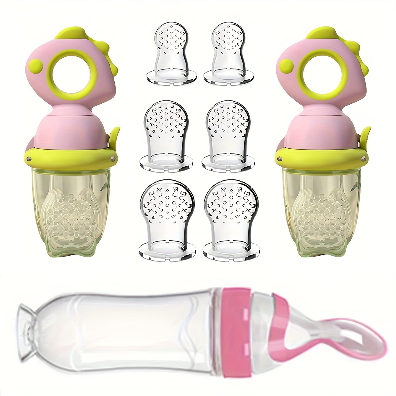 Baby Food Product - 9pcs Baby Feeding Set: Includes Dinosaur