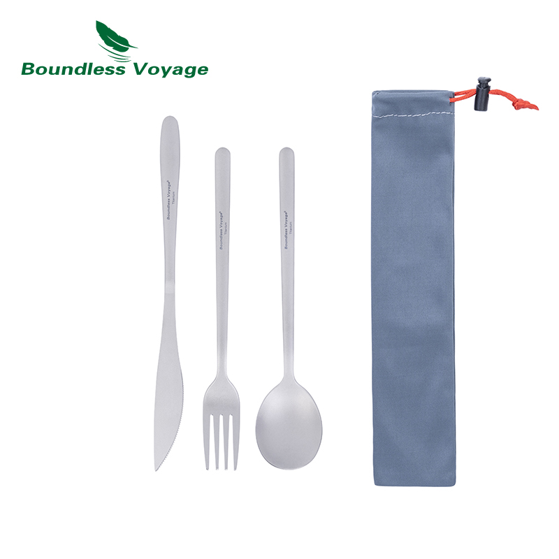 Weaning Spoon Set - Boundless Voyage Titanium Dinner Set Camping