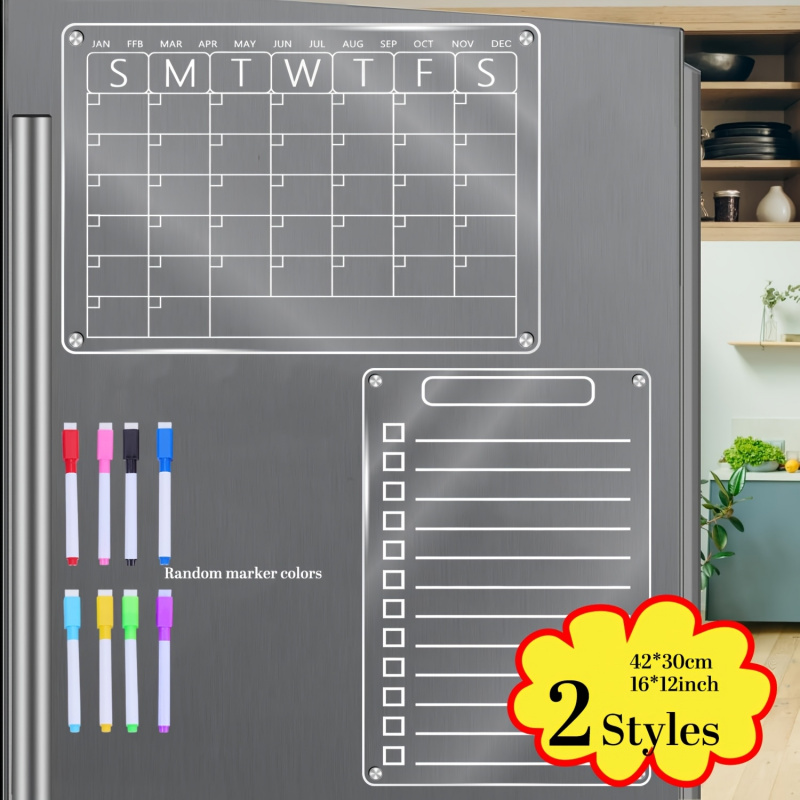 Baby Food Schedule - Acrylic Magnetic Calendar for Refrigerator, Magnet