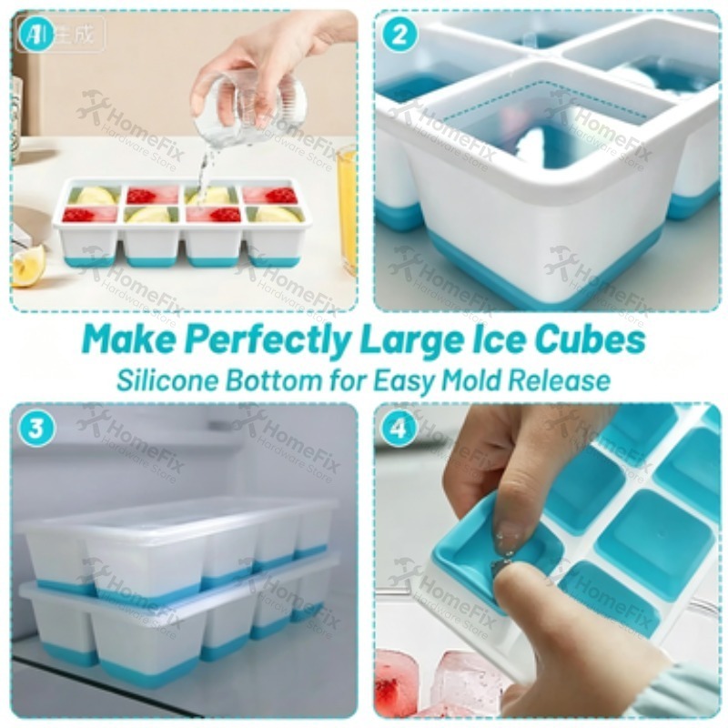 New 8‑Grid Ice Cube Mold, Soft - Baby Food Homemade 评论和价格