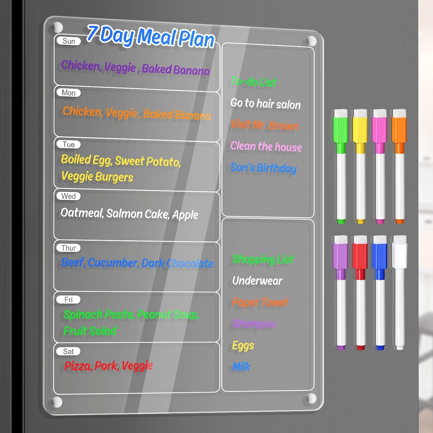 Clear Acrylic Magnetic Fridge  - Baby Food Schedule 评论和价格