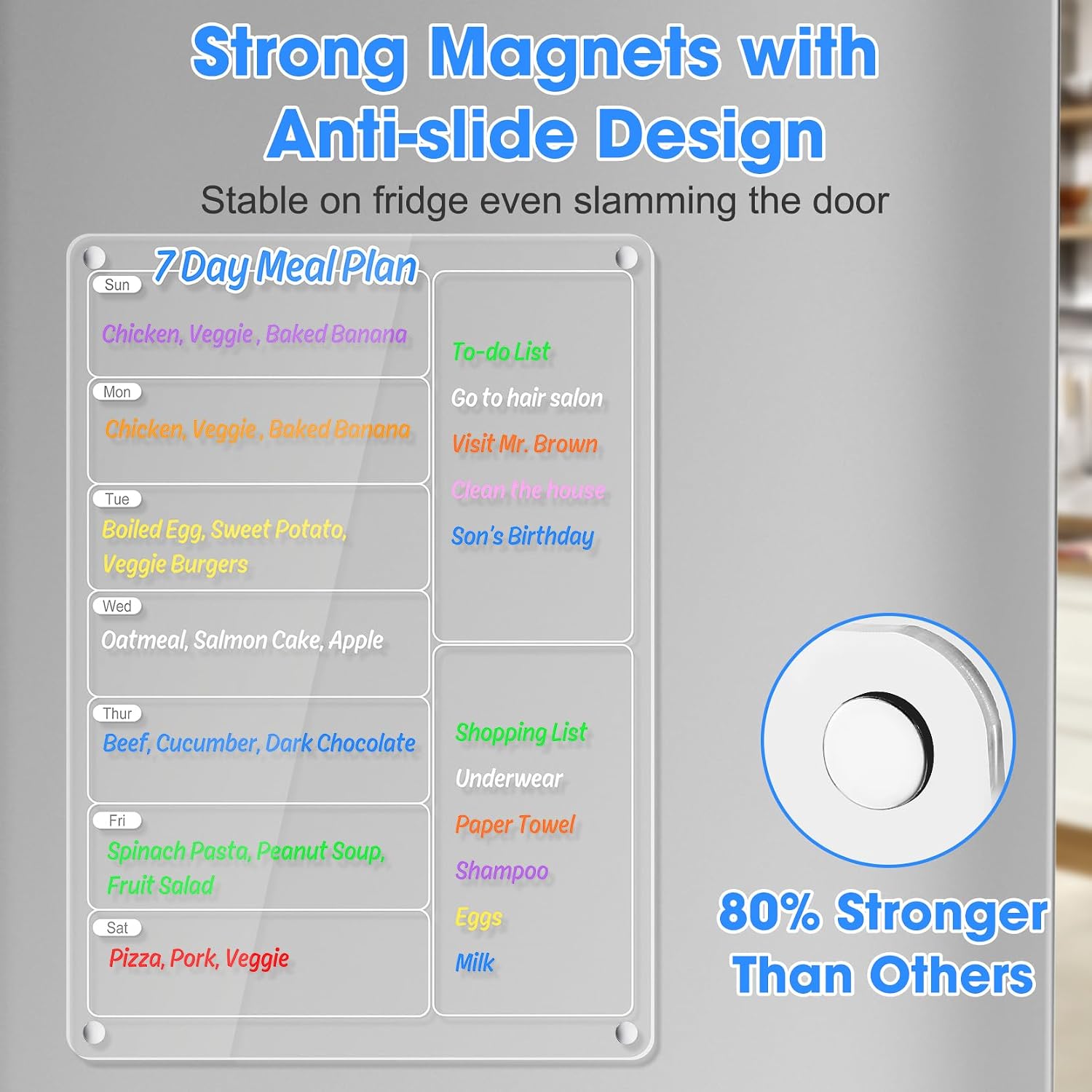 Clear Acrylic Magnetic Fridge  - Baby Food Schedule 评论和价格