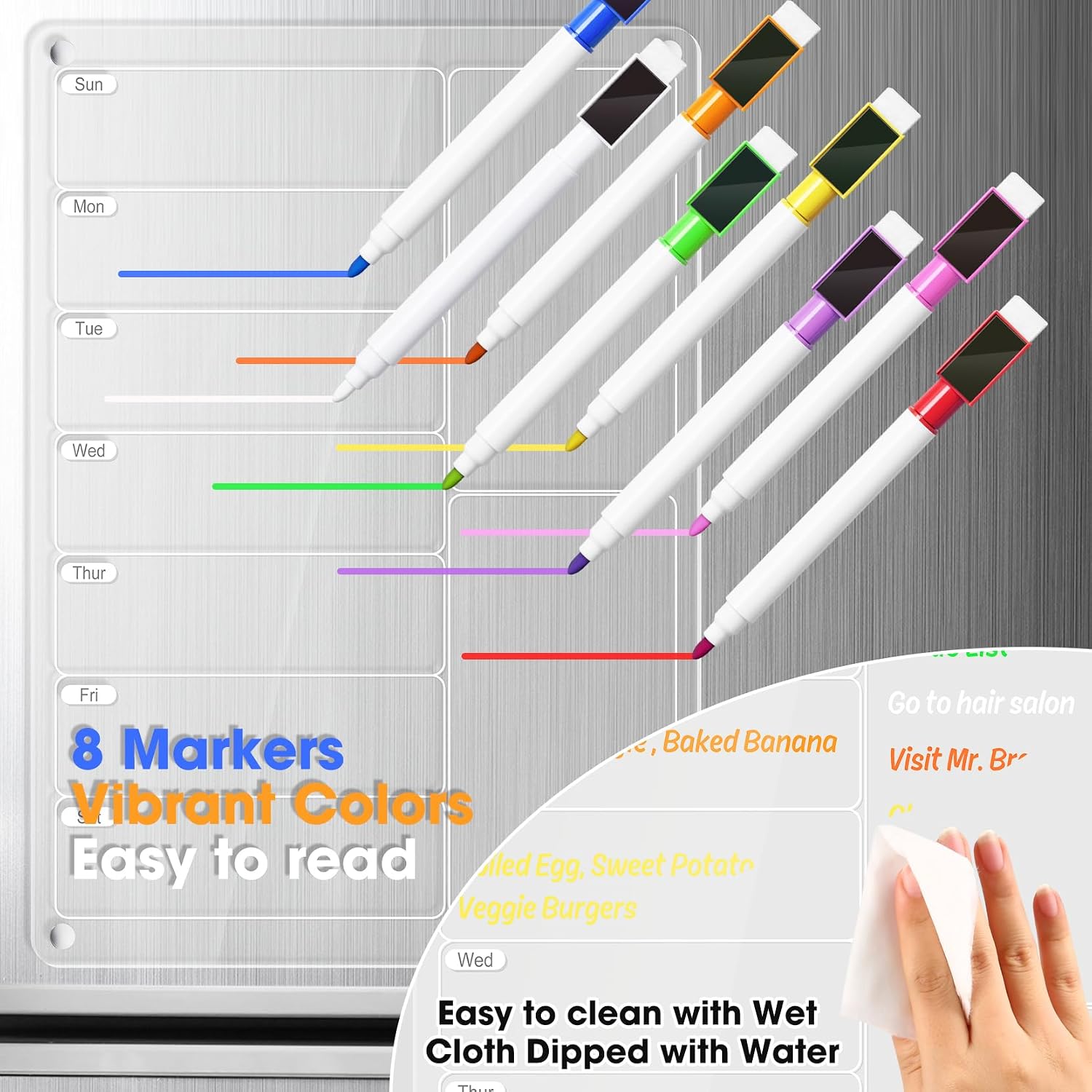 Clear Acrylic Magnetic Fridge  - Baby Food Schedule 评论和价格
