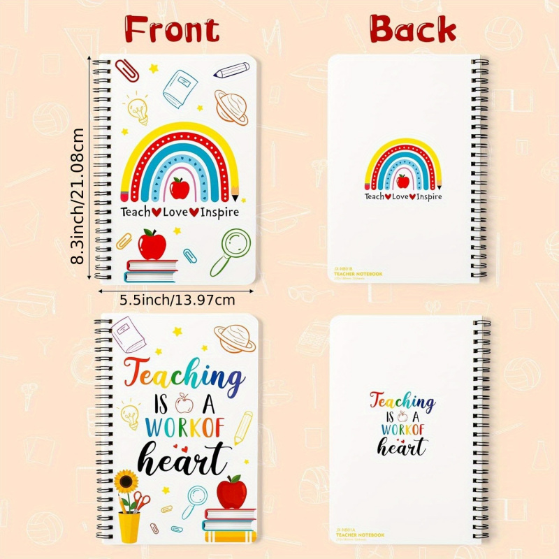 2 Pcs A5 Teacher Spiral Notebo - Baby Food Schedule 评论和价格
