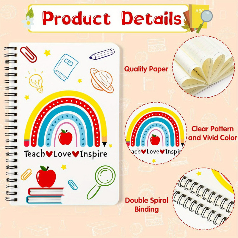 2 Pcs A5 Teacher Spiral Notebo - Baby Food Schedule 评论和价格