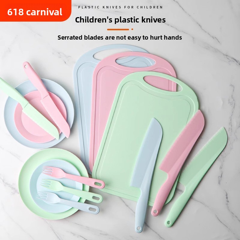 Non-slip plastic kitchen knife - Baby Food Knife Set 评论和价格