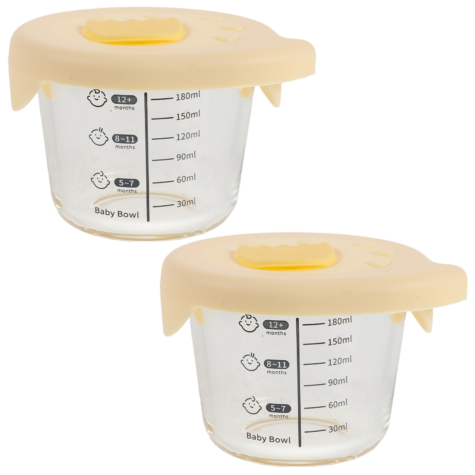 2Pcs Glass Baby Food Storage C - Baby Food Glass Jars 评论和价格