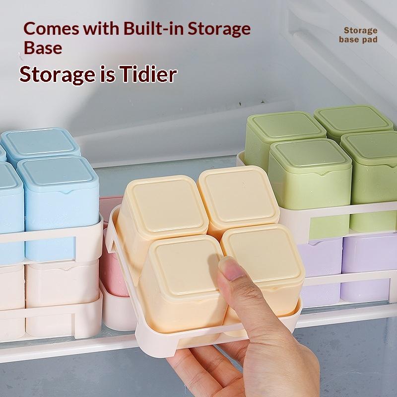 4 Grids Baby Food Storage Cont - Baby Food Glass Jars 评论和价格