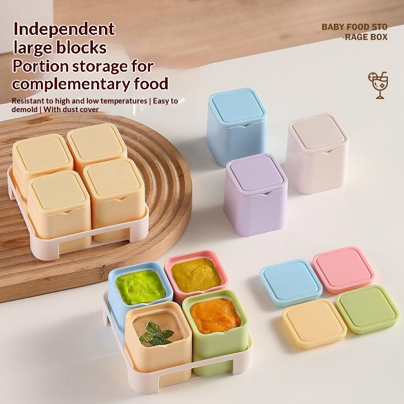 4 Grids Baby Food Storage Cont - Baby Food Glass Jars 评论和价格