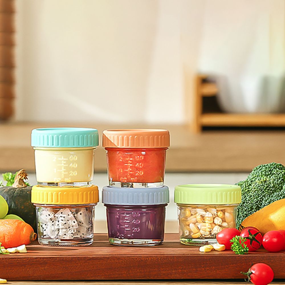 6pcs Glass Baby Food Jar Reusa - Baby Food Glass Jars 评论和价格