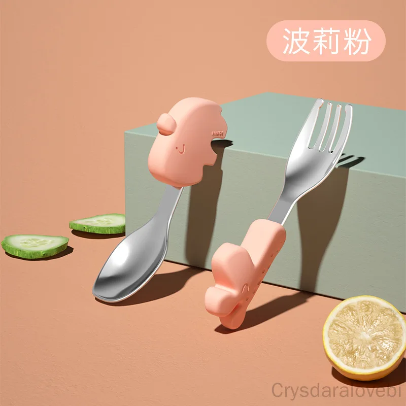 1setElephant Short Fork Spoon  - Baby Food Knife Set 评论和价格