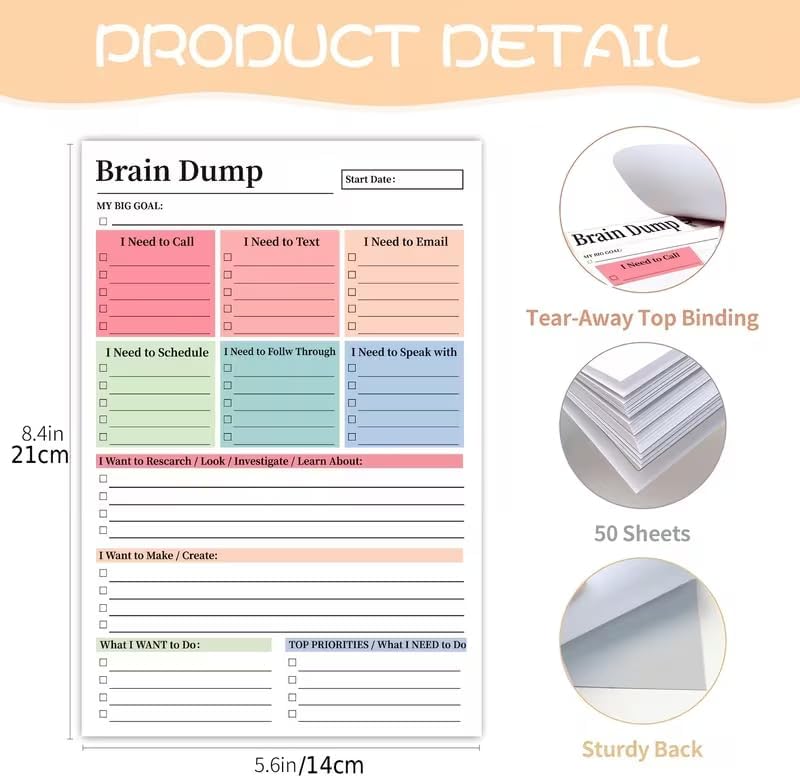 50 Page Brain Dump Tear-Off To - Baby Food Schedule 评论和价格
