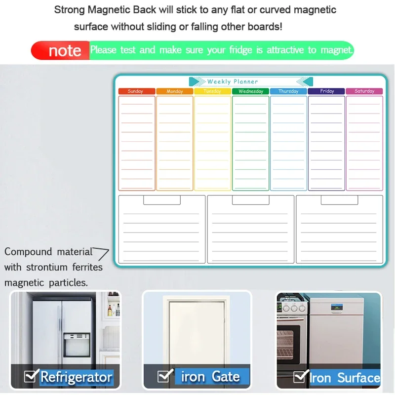 A3 Size Magnetic Weekly &month - Baby Food Schedule 评论和价格