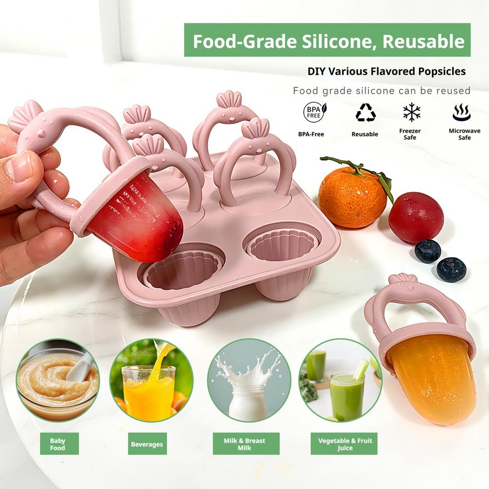 1set Silicone Popsicle Mold Si - Baby Food Homemade 评论和价格