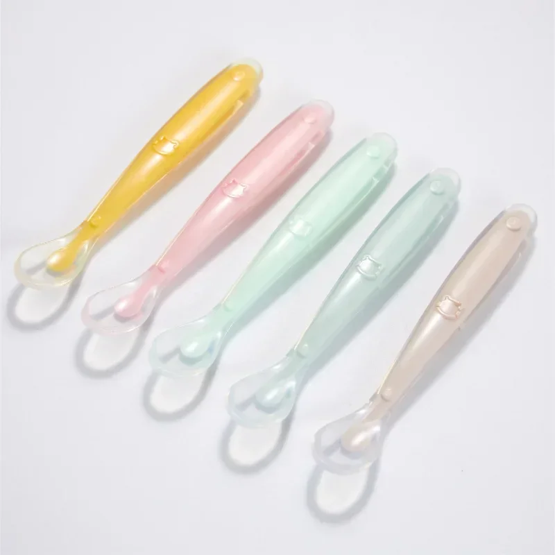 Soft Silicone Baby Spoon Toddl - Baby Food Product 评论和价格