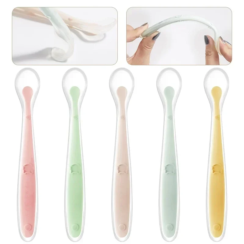 Soft Silicone Baby Spoon Toddl - Baby Food Product 评论和价格