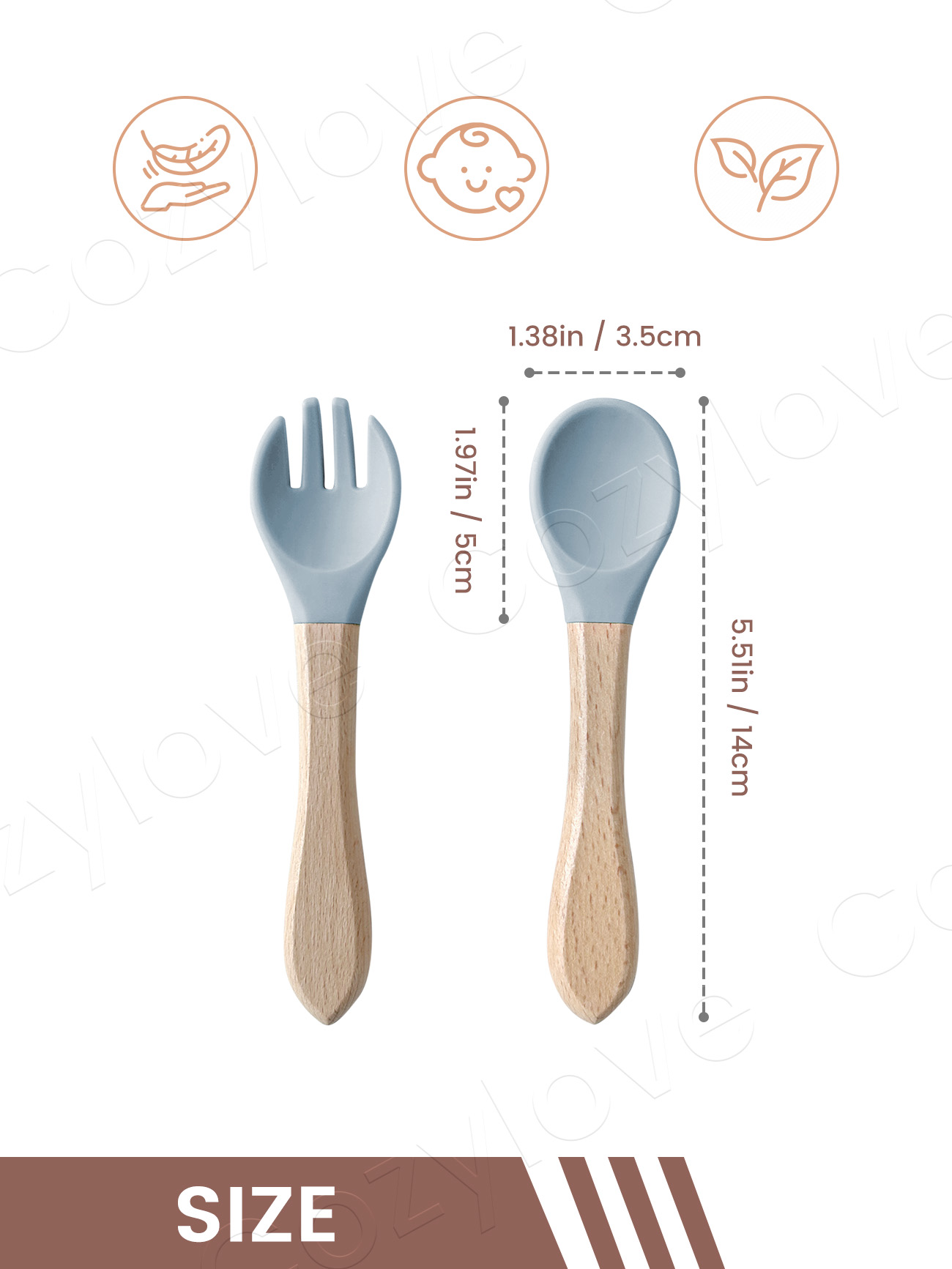 Baby Silicone Fork Spoon Set,  - Self Feed Spoon 评论和价格