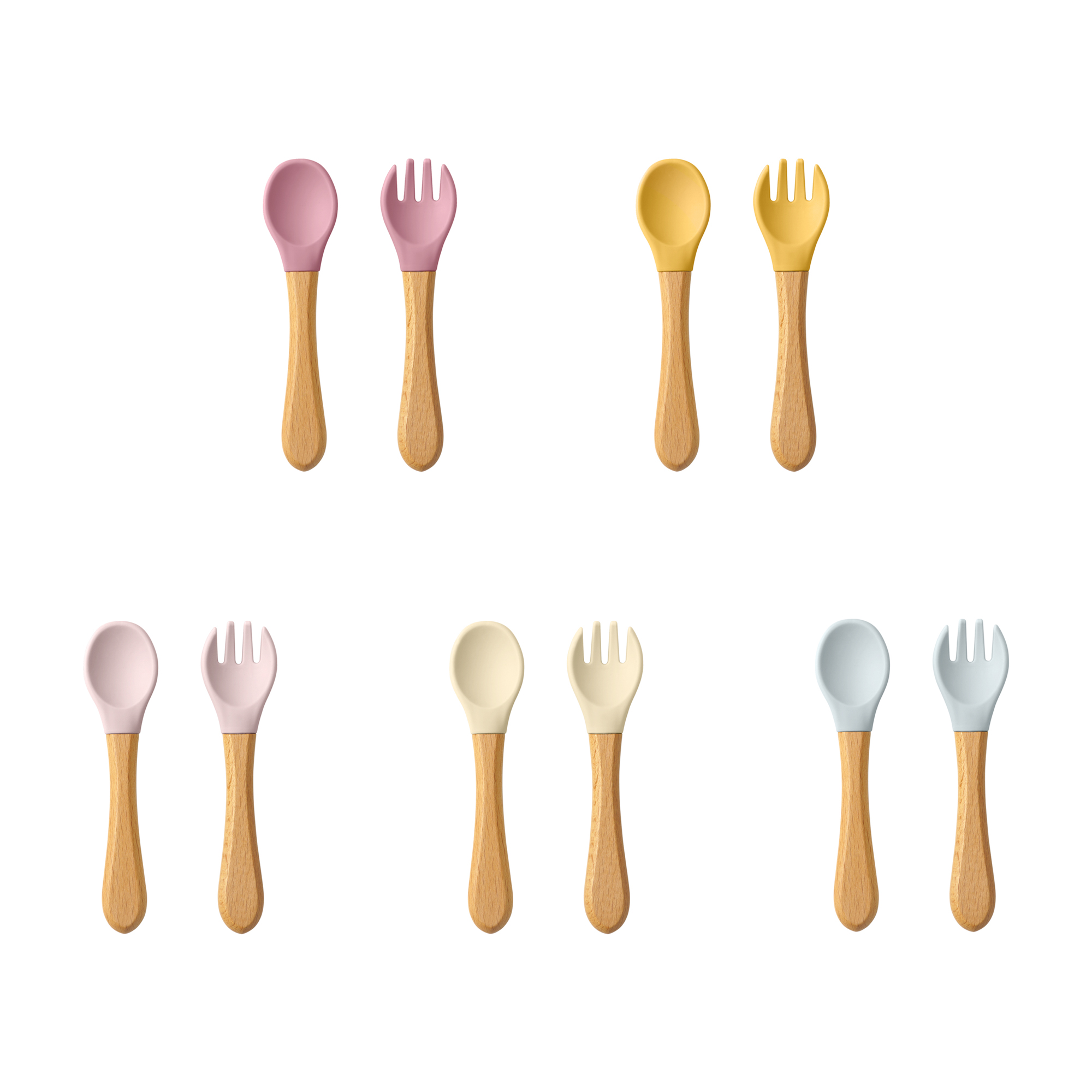 2PCS Baby Learning Spoons Uten - Baby Food Guide 评论和价格