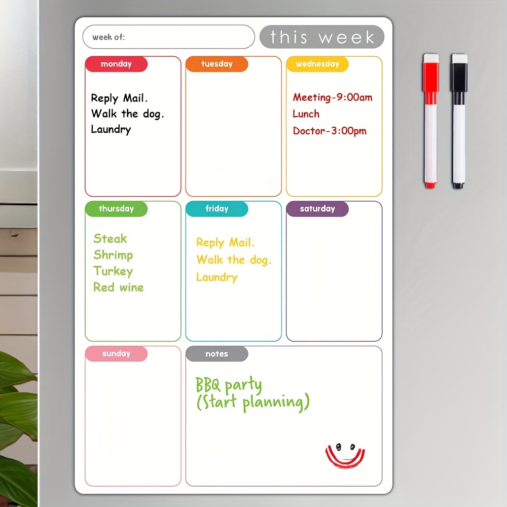 Magnetic Weekly Planner Erasab - Baby Food Schedule 评论和价格