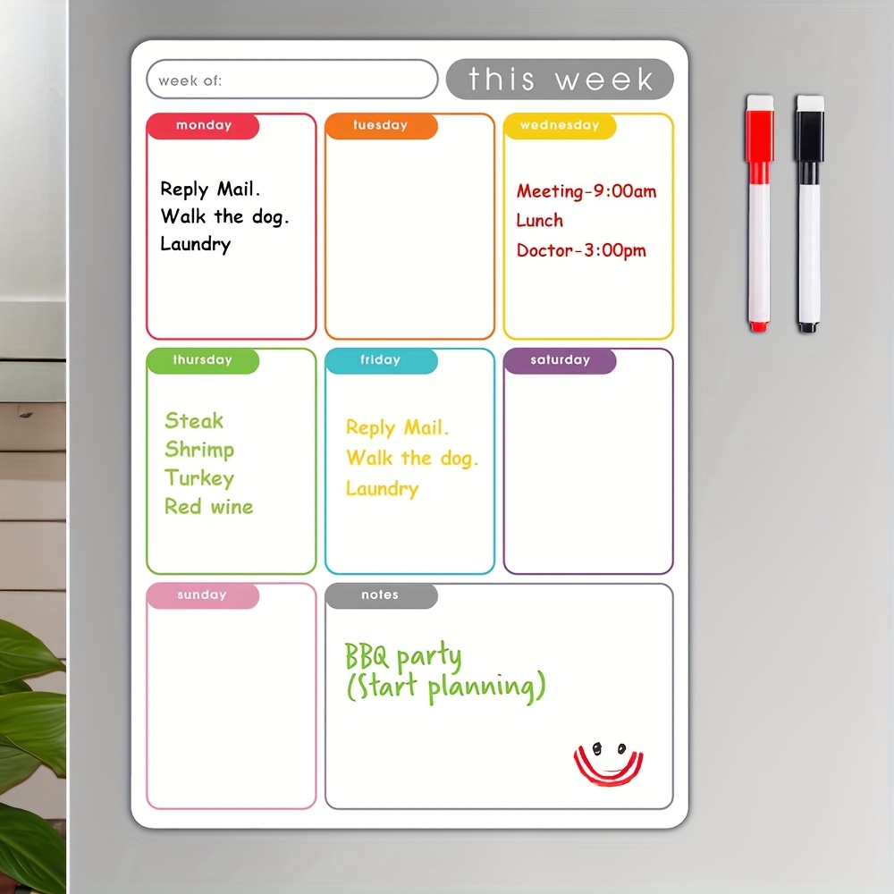 Magnetic Weekly Planner Erasab - Baby Food Schedule 评论和价格